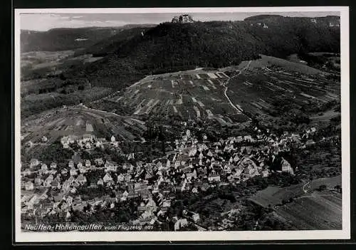 AK Neuffen-Hohenneuffen, Ortsansicht vom Flugzeug aus
