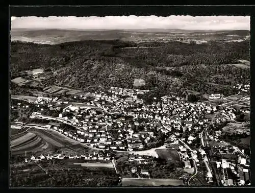 AK Rudersberg /Welzheimer Wald, Ortsansicht aus der Vogelschau