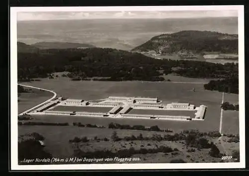 AK Deggingen, Lager Nordalb vom Flugzeug aus