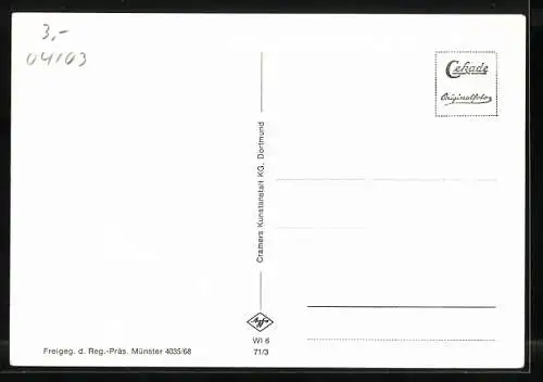 AK Werl, Luftaufnahme des Ortes