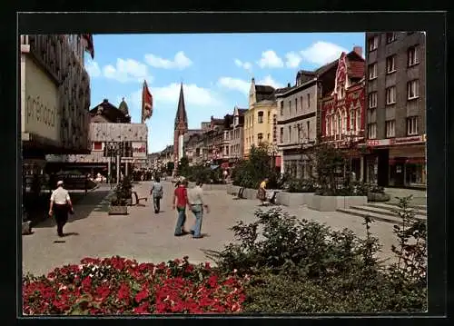 AK Herne, Passanten in der Fussgängerzone Bahnhofstrasse