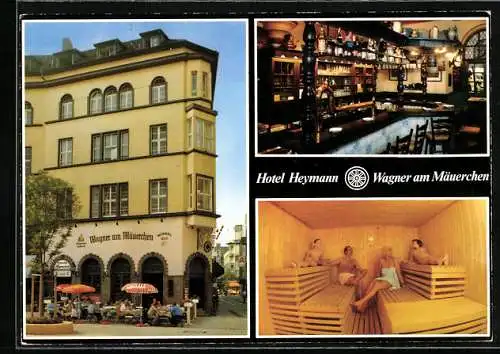 AK Wuppertal, Hotel Heymann, Mäuerchen 4