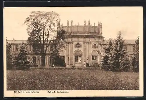 AK Biebrich /Rhein, Schloss, Gartenseite