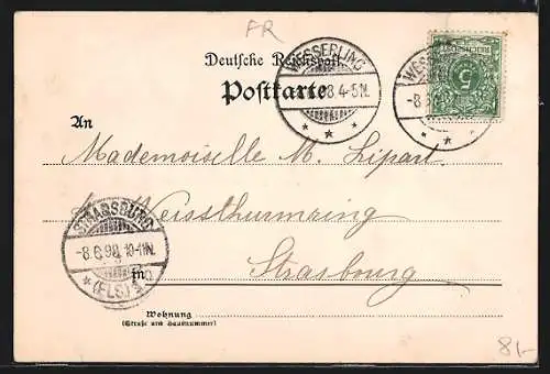 AK Odern /Wildensteiner Thal, Ortsansicht mit Vogesenblick