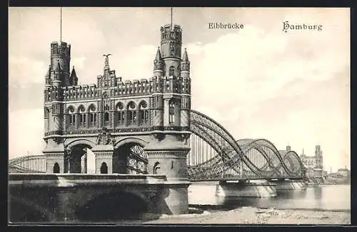 AK Hamburg-Rothenburgsort, Die Elbbrücke