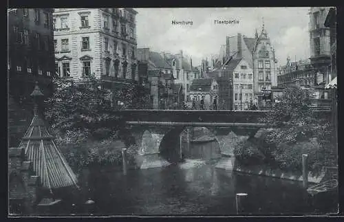 AK Alt-Hamburg, Fleetpartie mit Brücke