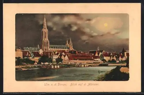 AK Ulm a. d. Donau, Blick auf den Münster