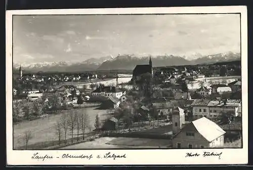 AK Oberndorf an der Salzach, Totalansicht mit Laufen