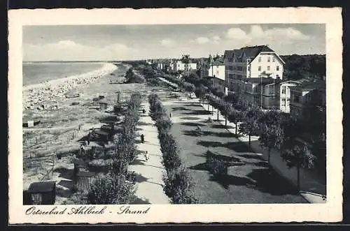 AK Ahlbeck / Ostseebad, Strand und Strandpromenade