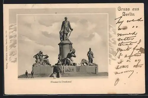 AK Berlin, Blick auf das Bismarck-Denkmal