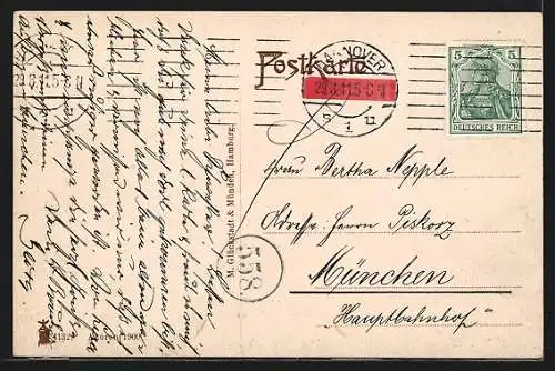 AK Hannover, Neues Rathaus und Maschpark