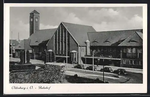 AK Oldenburg / Oldenburg, Blick zum Bahnhof