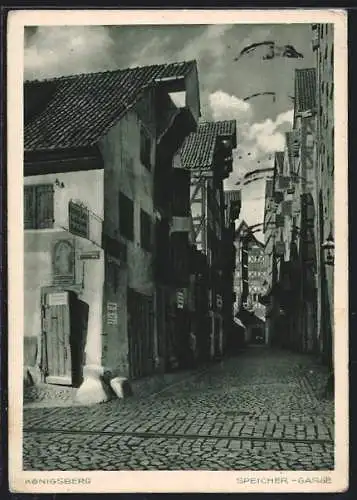 AK Königsberg, Sicht in die Speicher-Gasse