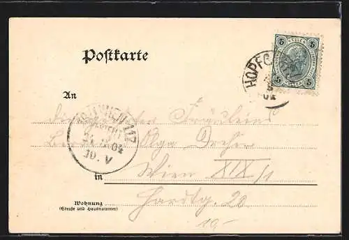 AK Hopfgarten, Teilansicht mit Kirche