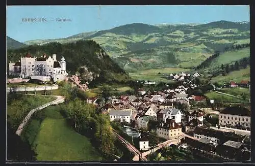 AK Eberstein /Kärnten, Das Schloss über der Ortschaft