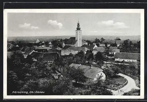 AK Hörsching, Ortspartie mit Kirche