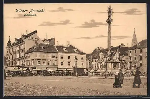 AK Wiener Neustadt, Möbelhaus A. Heissenberger am Hauptplatz