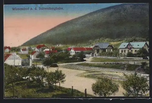 AK Winzendorf a.d. Schneebergbahn, Gesamtansicht aus der Vogelschau