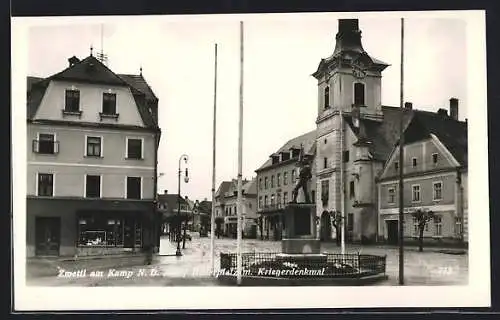 AK Zwettl am Kamp, Platz, Kriegerdenkmal