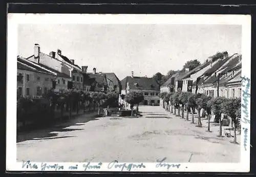 AK Wimsbach /Oberdonau, Strassenpartie mit Schloss-Bräu-Gasthaus, 