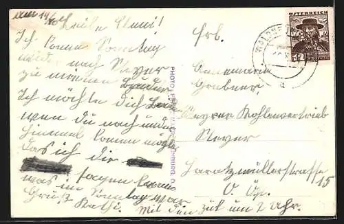 AK Waldneukirchen /O.-Ö., Strassenpartie mit Kirche