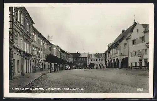 AK Rohrbach im Mühlkreis, platz mit Sparkasse