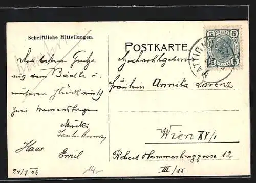 AK Mattighofen, Kurhaus am Fluss mit Anlegemöglichkeit