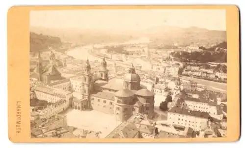 Fotografie L. Hardtmuth, Salzburg, Ansicht Salzburg, Blick von der Festung nach der Stadt