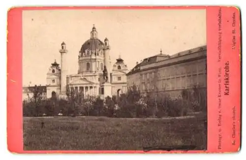 Fotografie Oscar Kramer, Wien, Ansicht Wien, Blick zu der Karlskirche