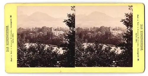 Stereo-Fotografie Sophus Williams, Berlin, Ansicht Fischbach, Schloss Fischbach eingenistet in Wälder ,1893