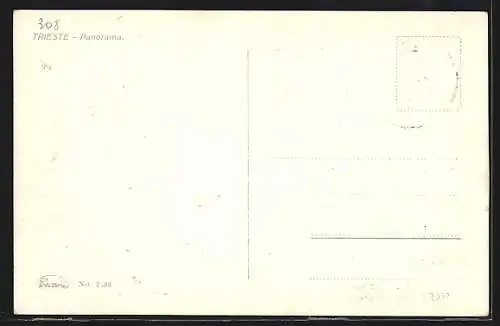 AK Trieste, Panorama mit Blick zum Hafen