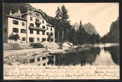 AK Toblach /Pustertal, Toblacher See und Hotel