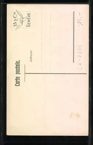 AK Frau in Schweizer Tracht mit Tonkrug