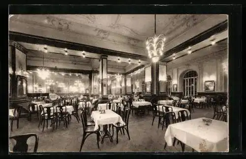 AK Budapest, Cafe-Restaurant Ostende, Rákóczi-ut 20