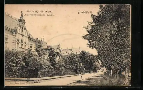 AK Budapest, Andrássy út vége, Andrassystrasse Ende