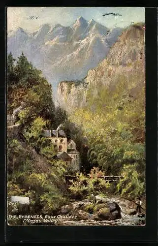 Künstler-AK Raphael Tuck & Sons Nr. 7395: The Pyrenees, Eaux Chaudes, D`Ossau Valley