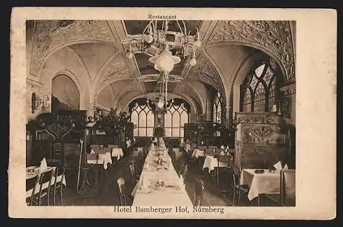 AK Nürnberg, Hotel Bamberger Hof, Restaurant