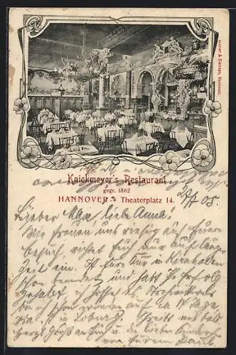 AK Hannover, Knickmeyer`s Restaurant, Theaterplatz 14