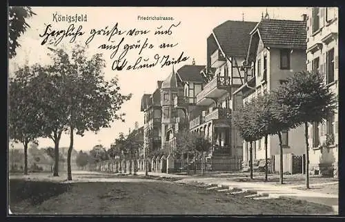 AK Königsfeld / Schwarzwald, Partie mit Friedrichstrasse