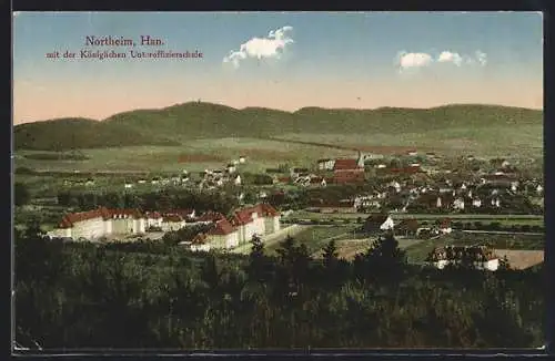 AK Northeim /Han., Ortsansicht mit der Königlichen Unteroffizierschule