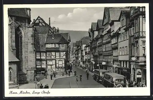 AK Hann. Münden, Geschäfte in der Langen Strasse