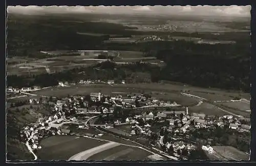 AK Abtsgmünd /Württ., Ortsansicht mit Umland vom Flugzeug aus