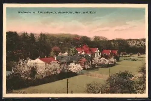 AK Wolfenbüttel, Waldrestaurant Antoinettenruh, Bes.: G. Kahl