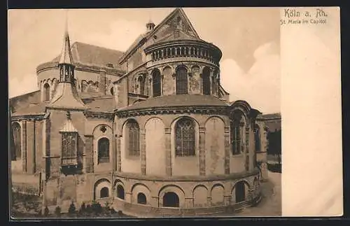 AK Köln a. Rh., St. Maria im Capitol aus der Vogelschau