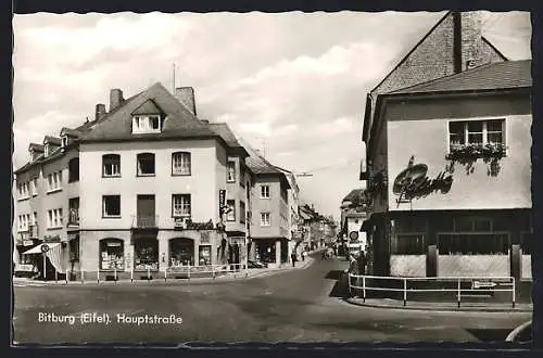 AK Bitburg /Eifel, Hauptstrasse, Ecke Borenweg