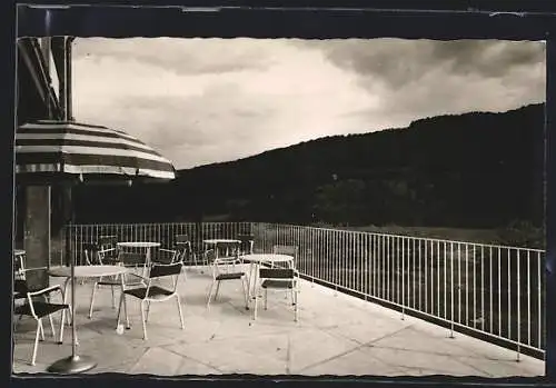AK Holsthum /Eifel, Hotel Berscheid, Terrasse