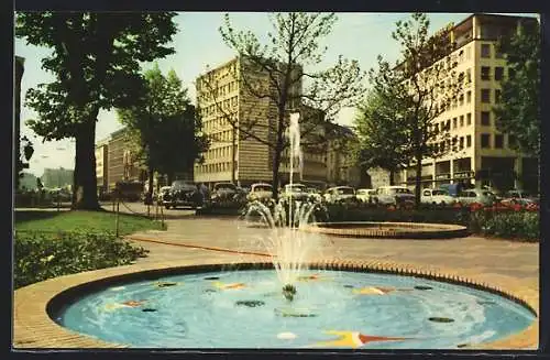 AK Köln-Neustadt, Kaiser-Wilhelm-Ring, vom Springbrunnen gesehen