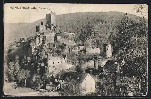 AK Manderscheid, Blick zur Niederburg