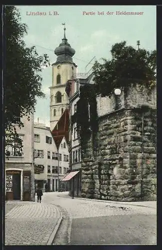 AK Lindau / Bodensee, Partie bei der Heidenmauer