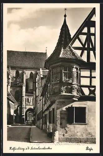 AK Rothenburg / Tauber, Feuerleinserker am Klosterhof